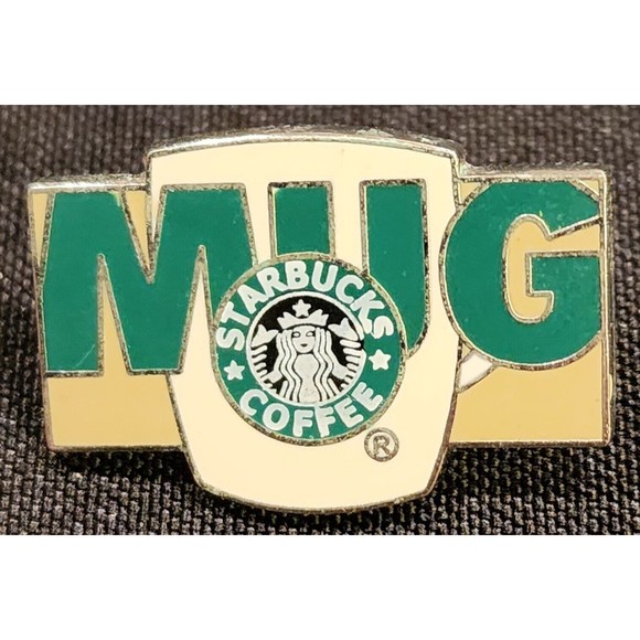 Starbucks Accessories - STARBUCKS Coffee "M.U.G." AWARD PIN - Old Logo - Flair Mug Cup